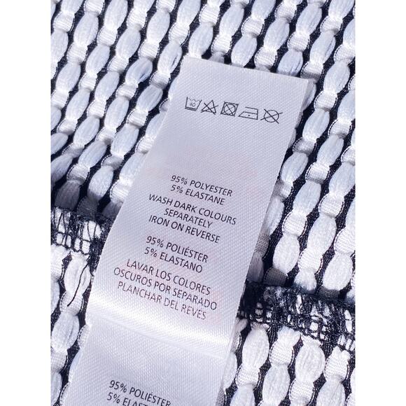 Mod Retro Inspired Black White Avant Basic Checkered Midi Skirt Size 8 - Picture 6 of 6